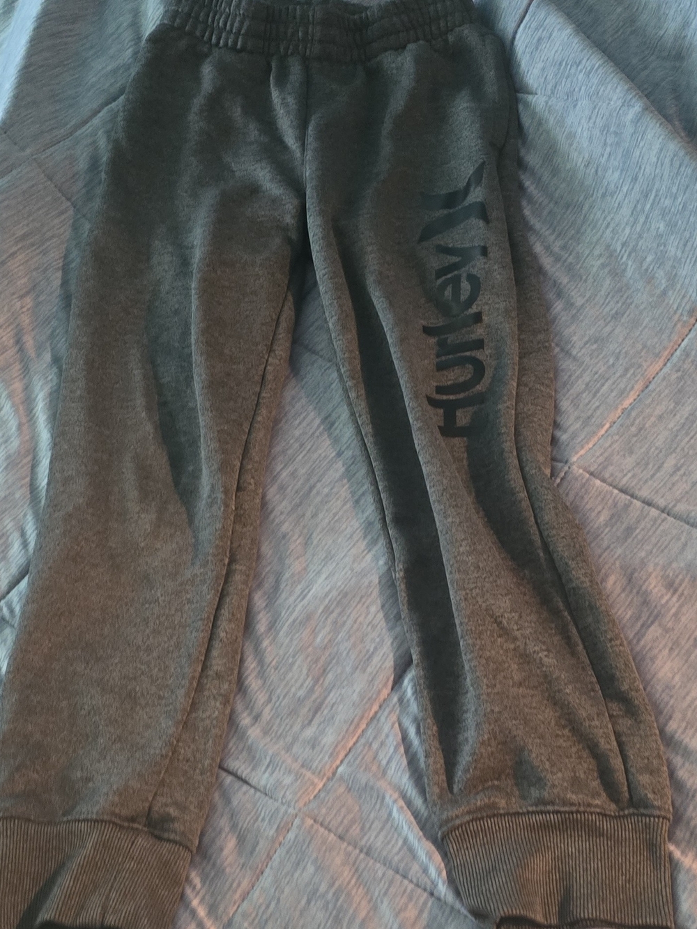Hurley Dark Gray Girls/Boys Jogger Sweatpants with Logo